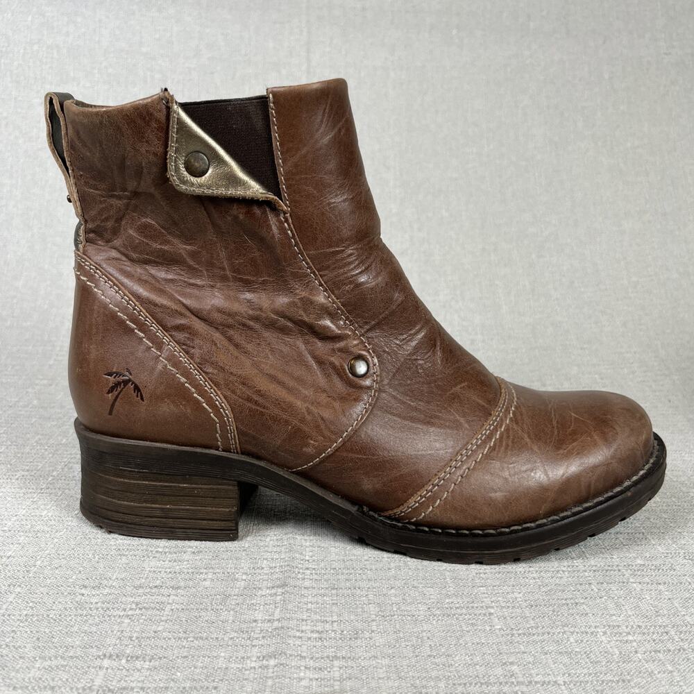 Dromedaris Zip Up Ankle Boots Chelsea Kassia Womens Size 41 EU 10.5 US